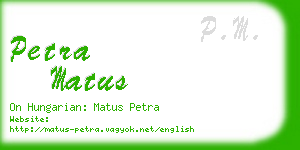 petra matus business card